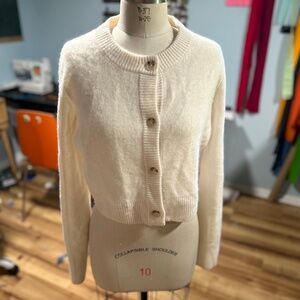 Yummy, warm ivory cardigan- size L- Aqua brand- Bloomingdales Exclusive!